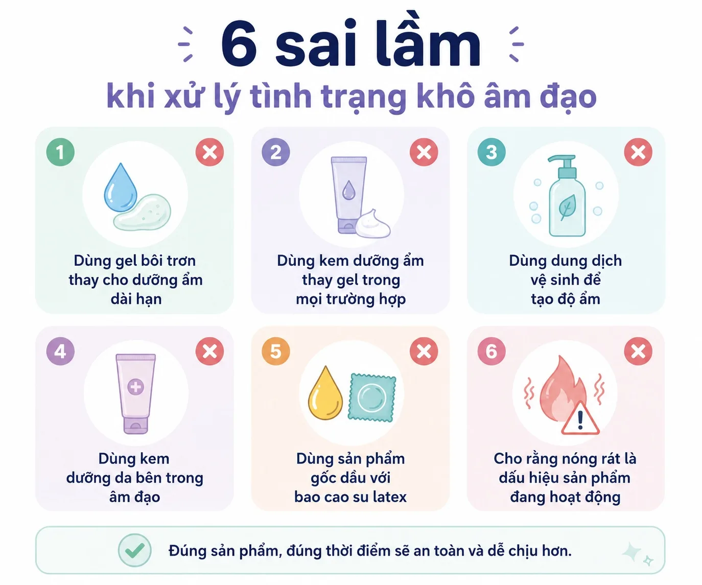Những sai lầm khi dùng kem dưỡng ẩm âm đạo và gel bôi trơn
