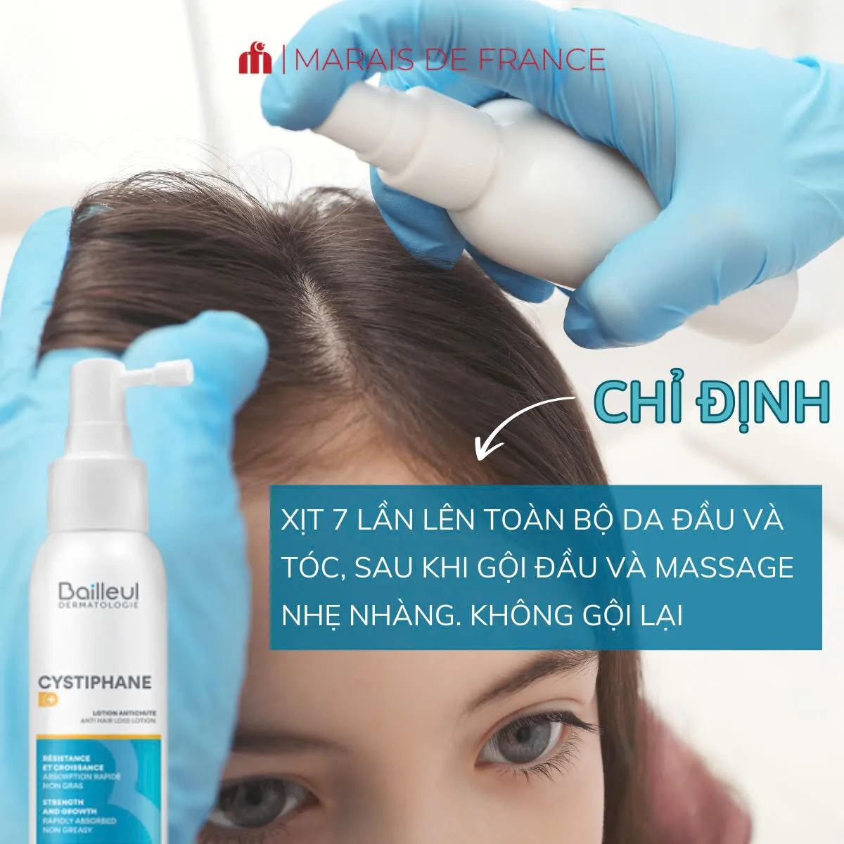 Serum Chống Rụng Tóc Bailleul Cystiphane Lotion Anti Chute