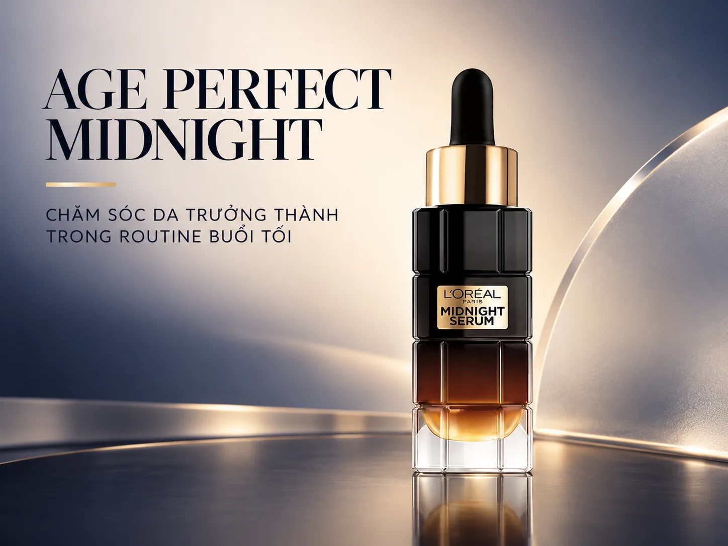 Serum Age Perfect Midnight dành cho da lão hóa cho buổi tối.