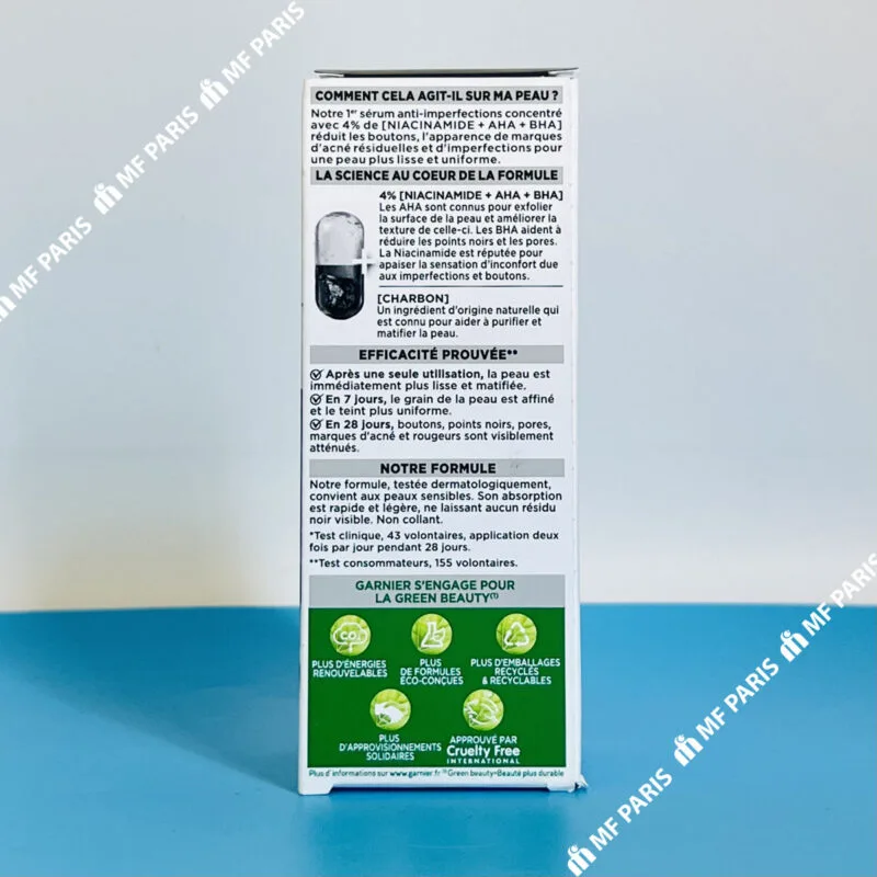 Serum Phục Hồi Da Garnier Pure Active Aha Bha Carbon