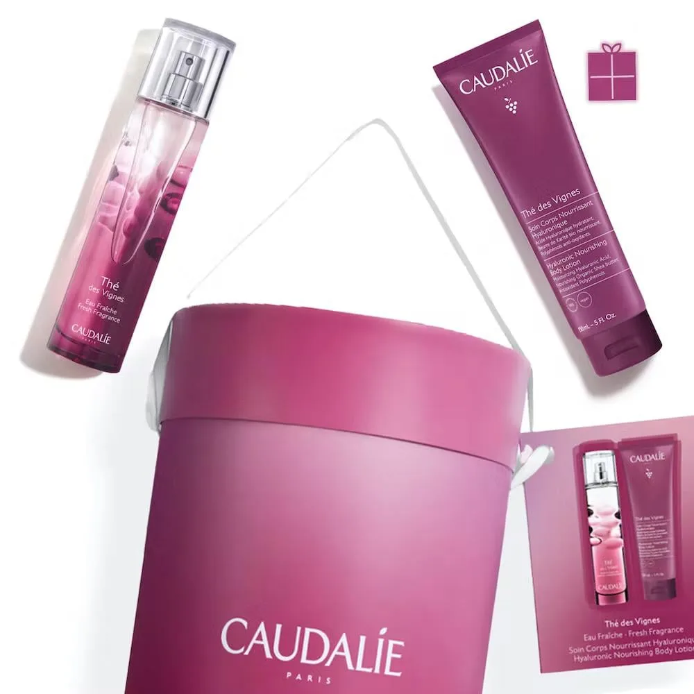 Set Nước Hoa Và Body Lotion Caudalie Thé des Vignes