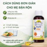 Siro Bổ Sung Kẽm Cho Bé Nature's Way Kids Smart Liquid Zinc Cách Dùng