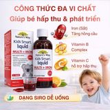 Siro Bổ Sung Sắt Và Vitamin Tổng Hợp Cho Bé Nature's Way Kids Smart Multi + Iron Liquid Thành Phần