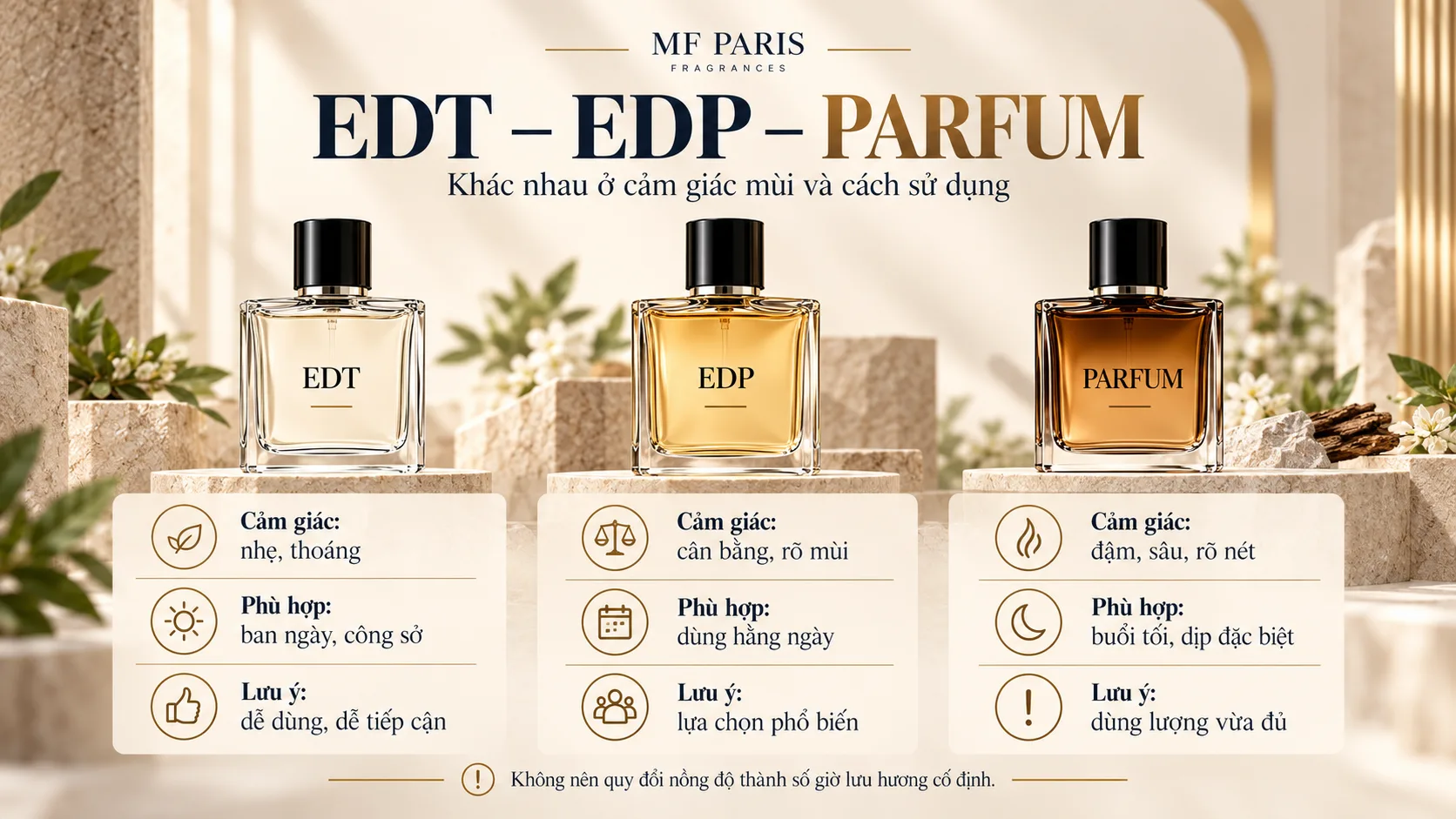 So sánh EDT EDP và Parfum khi chọn nước hoa nam So sánh EDT EDP và Parfum khi chọn nước hoa nam