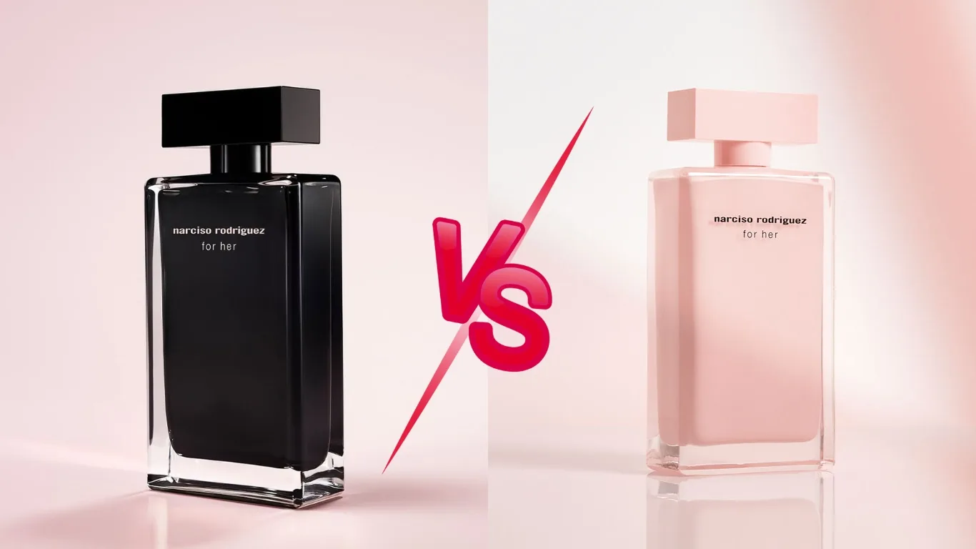 So Sánh Thiết kế chai Narciso Rodriguez For Her EDT và EDP: Bạn Chọn Hồng Hay Đen
