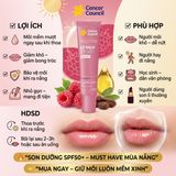 Son Dưỡng Chống Nắng Cancer Council Raspberry Lip Balm SPF50+ Cách Dùng