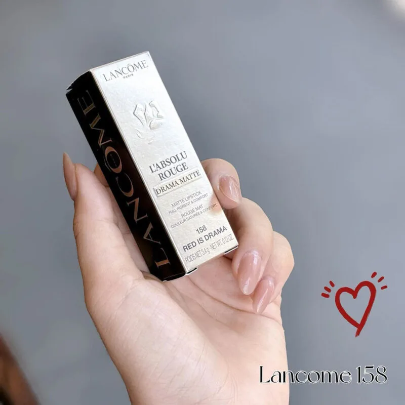 Son Lancome 158 Red Is Drama Fullsize Fullbox