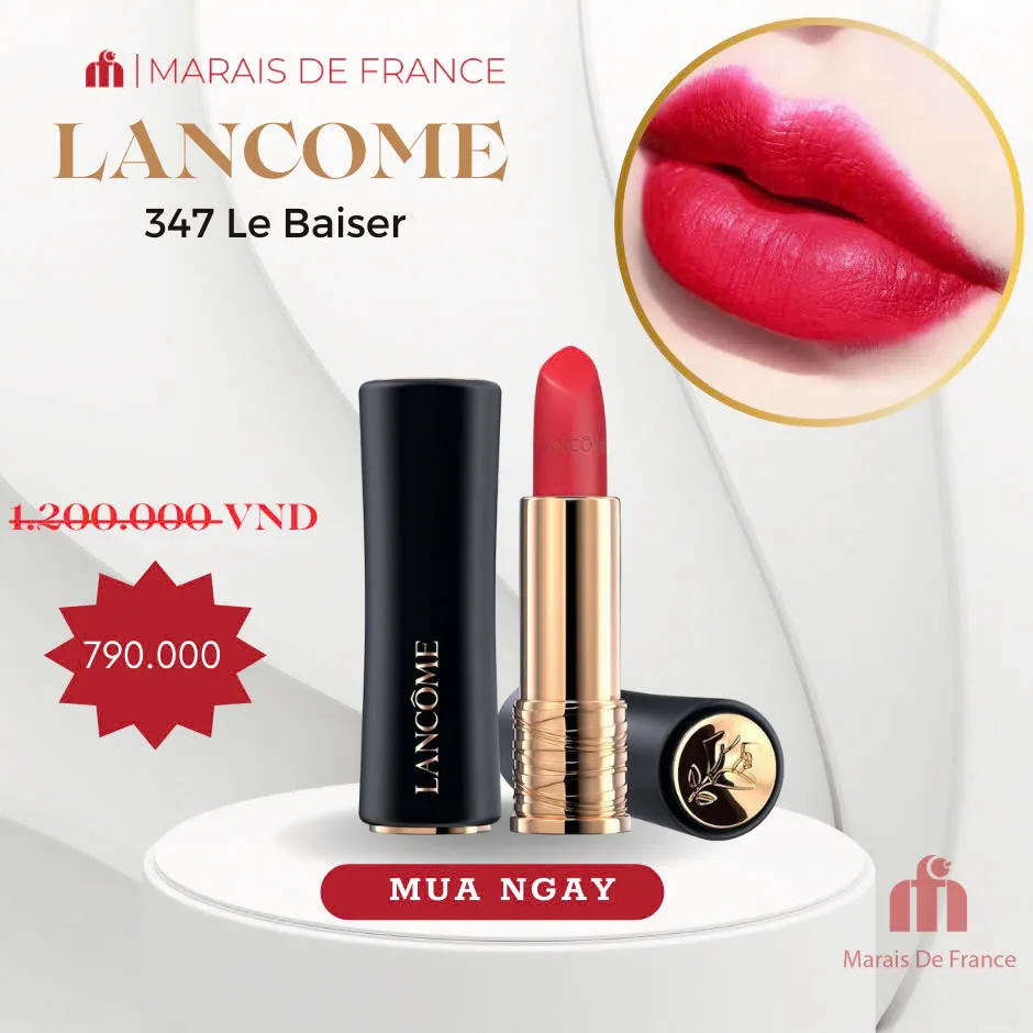 Son Lancome L'Absolu Rouge Cream 347 Le Baiser