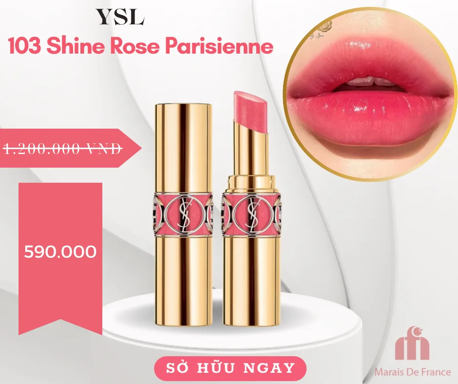 Son YSL 103 Rouge Volupte Shine