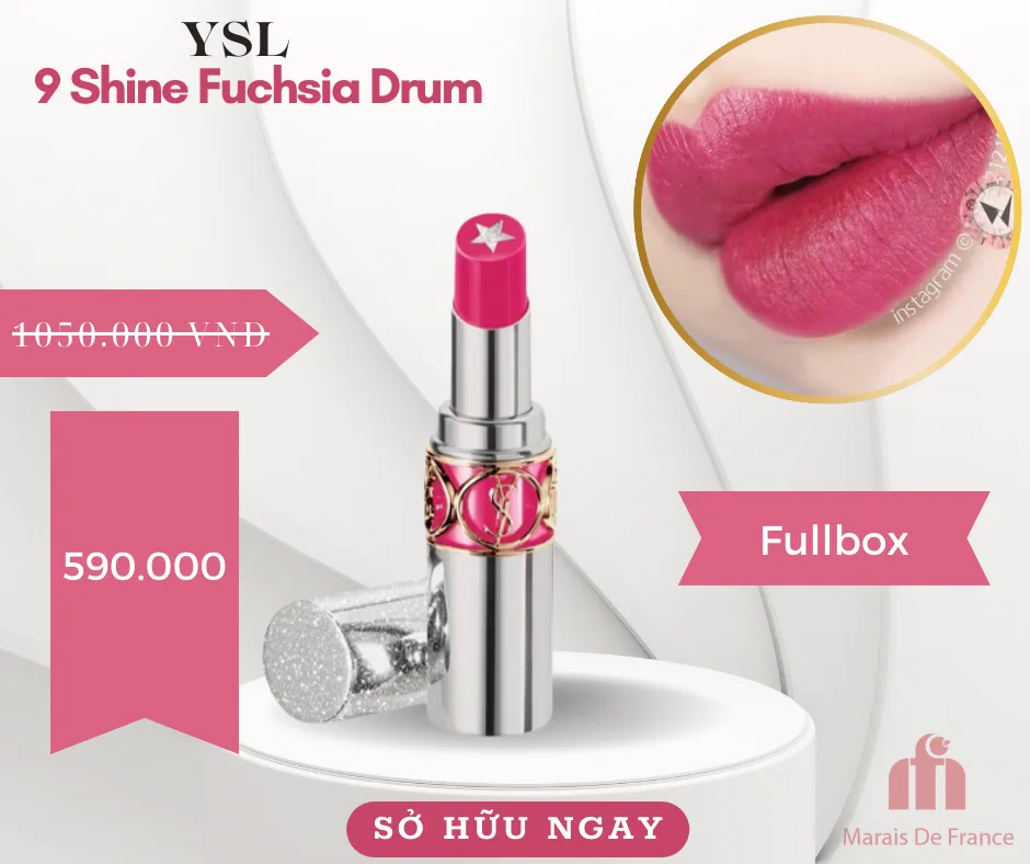 YSL 9 Shine Fuchsia Drum
