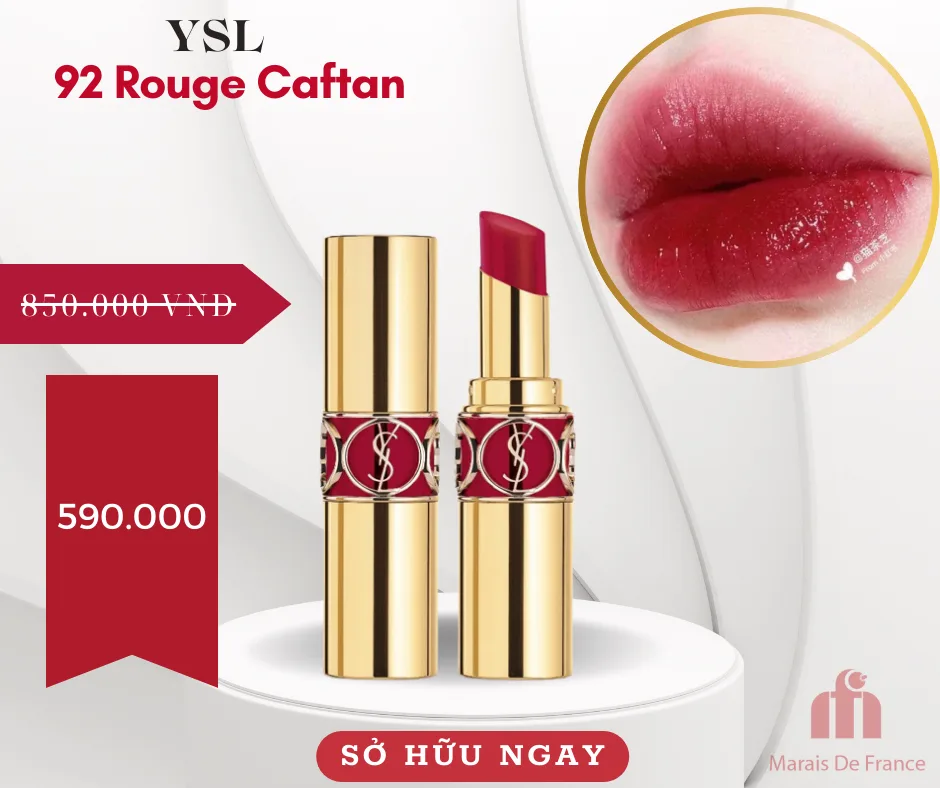 Son YSL 92 Rouge Volupte Shine