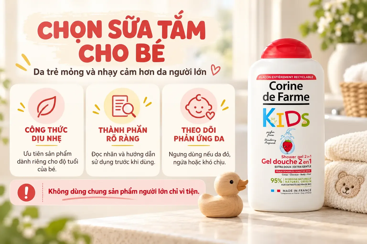 Sữa tắm và tắm gội dành cho trẻ em