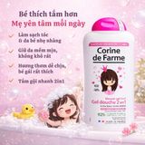 Sữa tắm gội 2 trong 1 Corine de Farme cho bé gái từ 3 tuổi