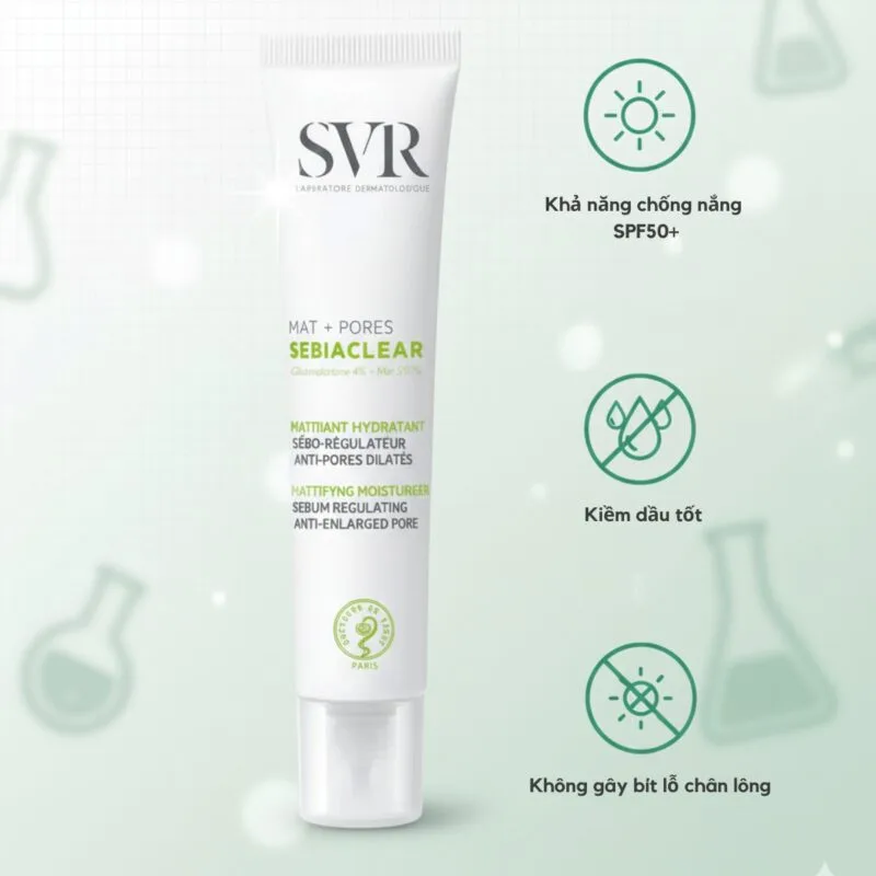 SVR Sebiaclear Mat + Pores SPF50+ Chính Hãng
