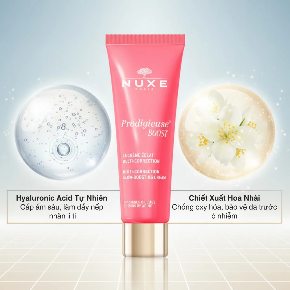 Thành Phần Kem Chống Lão Hóa NUXE La Crème Éclat Multi-Correction, Cho Da Khô