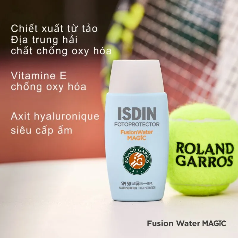 Thành phần Kem Chống Nắng ISDIN Fusion Water MAGIC SPF 50 x Roland Garros 50ml