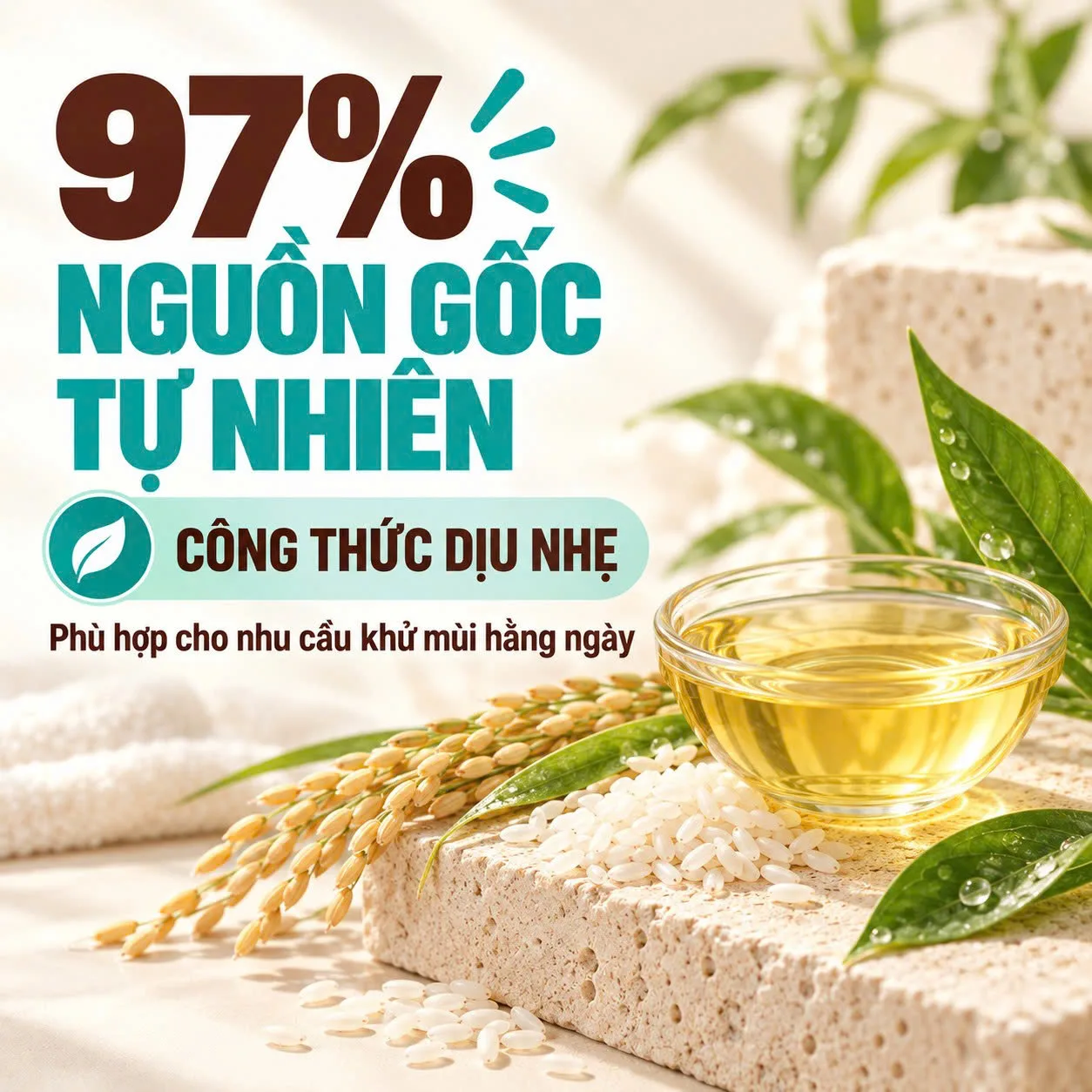 97% thành phần của Roge Cavailles Dermato 48h có nguồn gốc từ tự nhiên 97% thành phần của Roge Cavailles Dermato 48h có nguồn gốc từ tự nhiên
