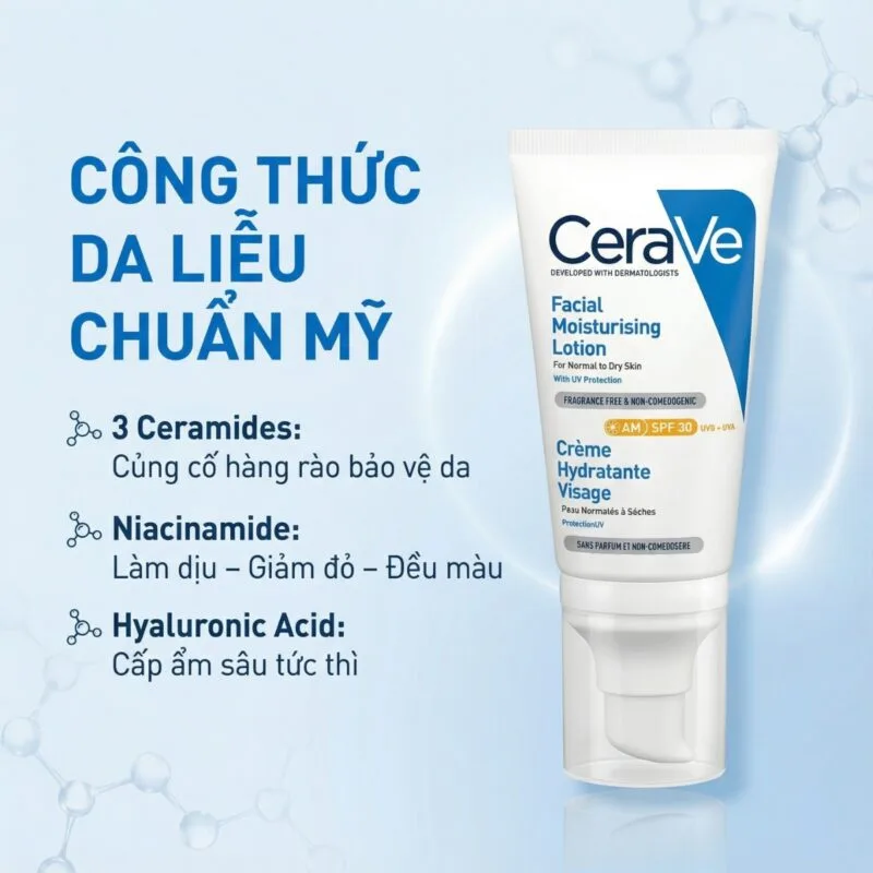 Thành phần CeraVe Facial Moisturizing Lotion AM SPF 30
