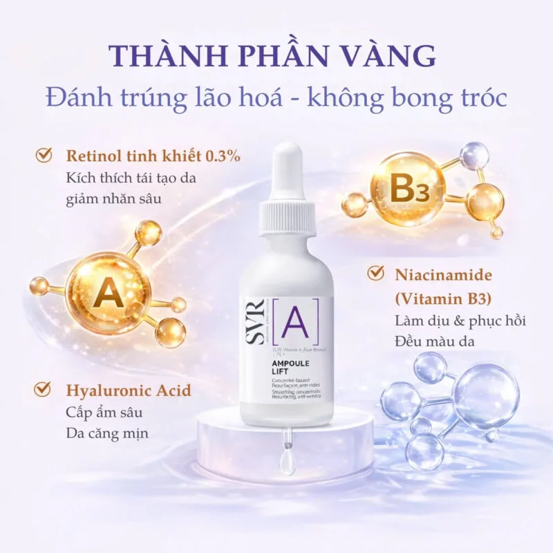 Thành phần Tinh Chất Retinol SVR A Ampoule Lift