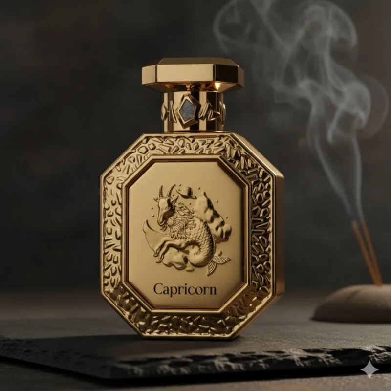 Chai nước hoa Capricorn của French Avenue với thiết kế màu vàng gold sang trọng