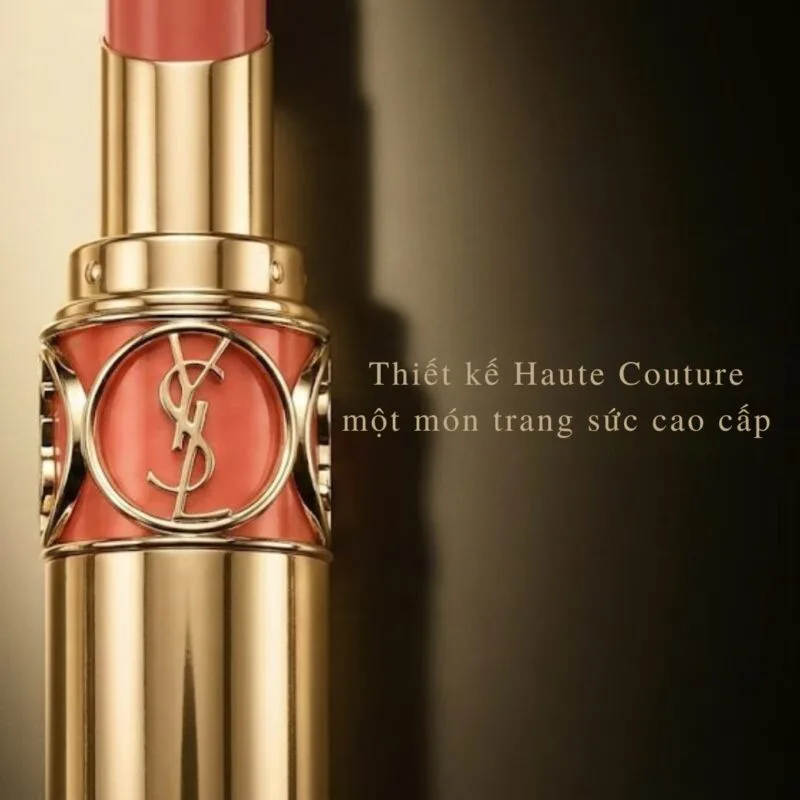 Thiết kế Son YSL Shine 151 Orange Caraco Màu Cam Nude