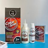 Các sản phẩm và phụ kiện bên trong hộp thuốc nhuộm Color & Soin