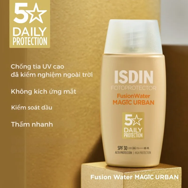Ưu điểm Kem Chống Nắng ISDIN Fusion Water MAGIC Urban SPF 30