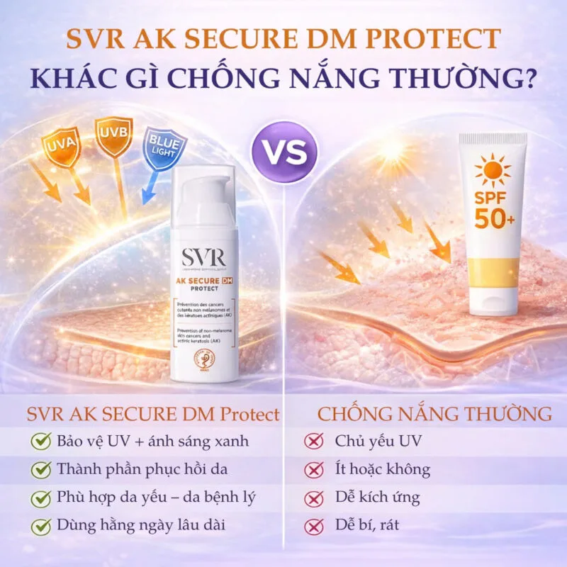 Ưu điểm của kem chống nắng SVR AK Secure DM Protect