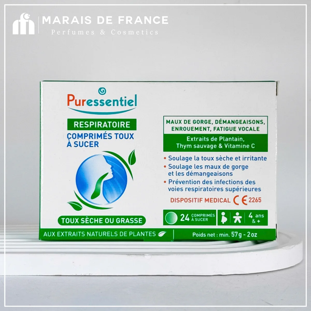 Viên Ngậm Giảm Ho Đau Họng Puressentiel Respiratoire 24 Viên