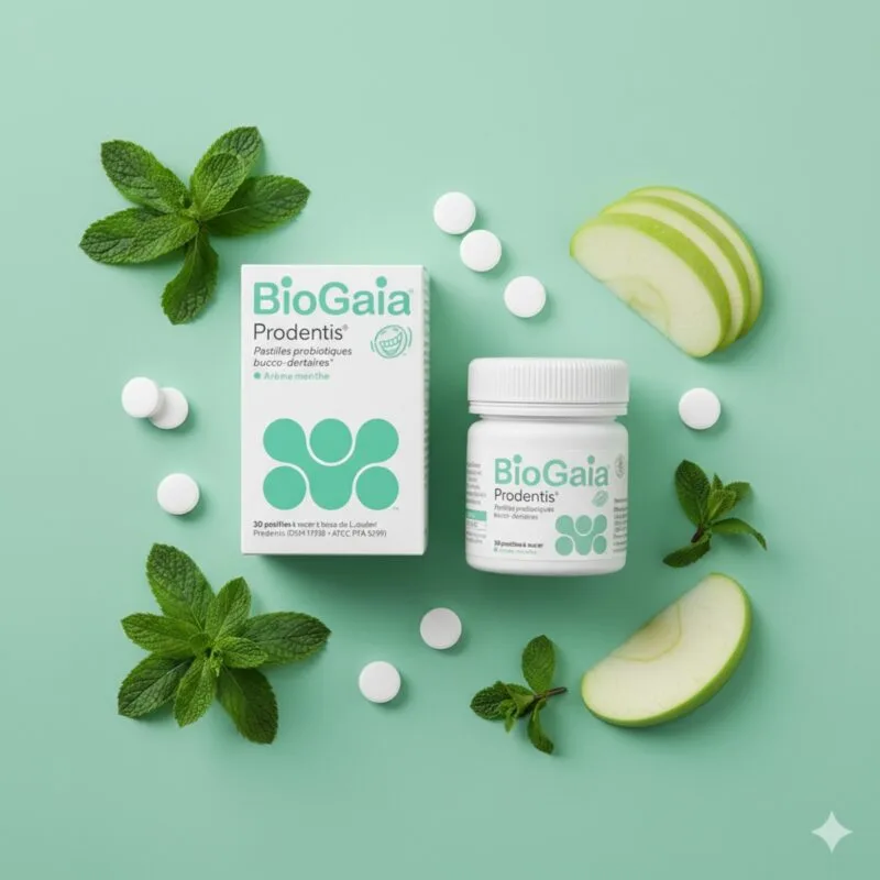 Viên Ngậm Thơm Miệng BioGaia Prodentis Hương Táo Bạc hà
