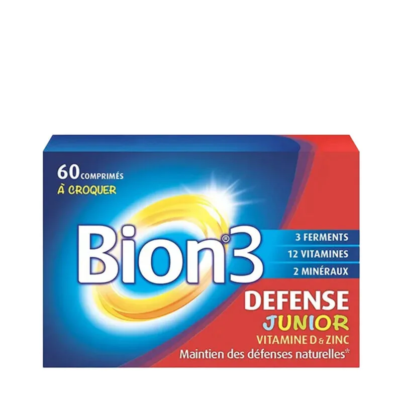 Viên nhai Bion 3 Defense Junior vị mâm xôi