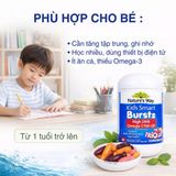 Viên Nhai Dầu Cá Cho Bé Nature's Way Kids Smart Omega-3 Fish Oil Trio Phù Hợp Với