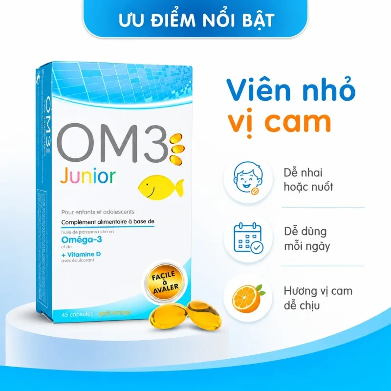 Superdiet Omega 3 Junior 45 viên cho trẻ 6 đến 15 tuổi