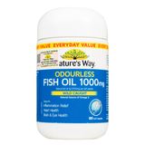 Viên Uống Dầu Cá Nature's Way Odourless Fish Oil 1000mg 80 Viên