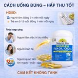 Viên Uống Dầu Cá Nature's Way Odourless Fish Oil 1000mg Cách Dùng