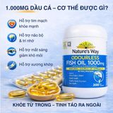 Viên Uống Dầu Cá Nature's Way Odourless Fish Oil 1000mg Công Dụng