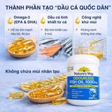 Viên Uống Dầu Cá Nature's Way Odourless Fish Oil 1000mg Thành Phần