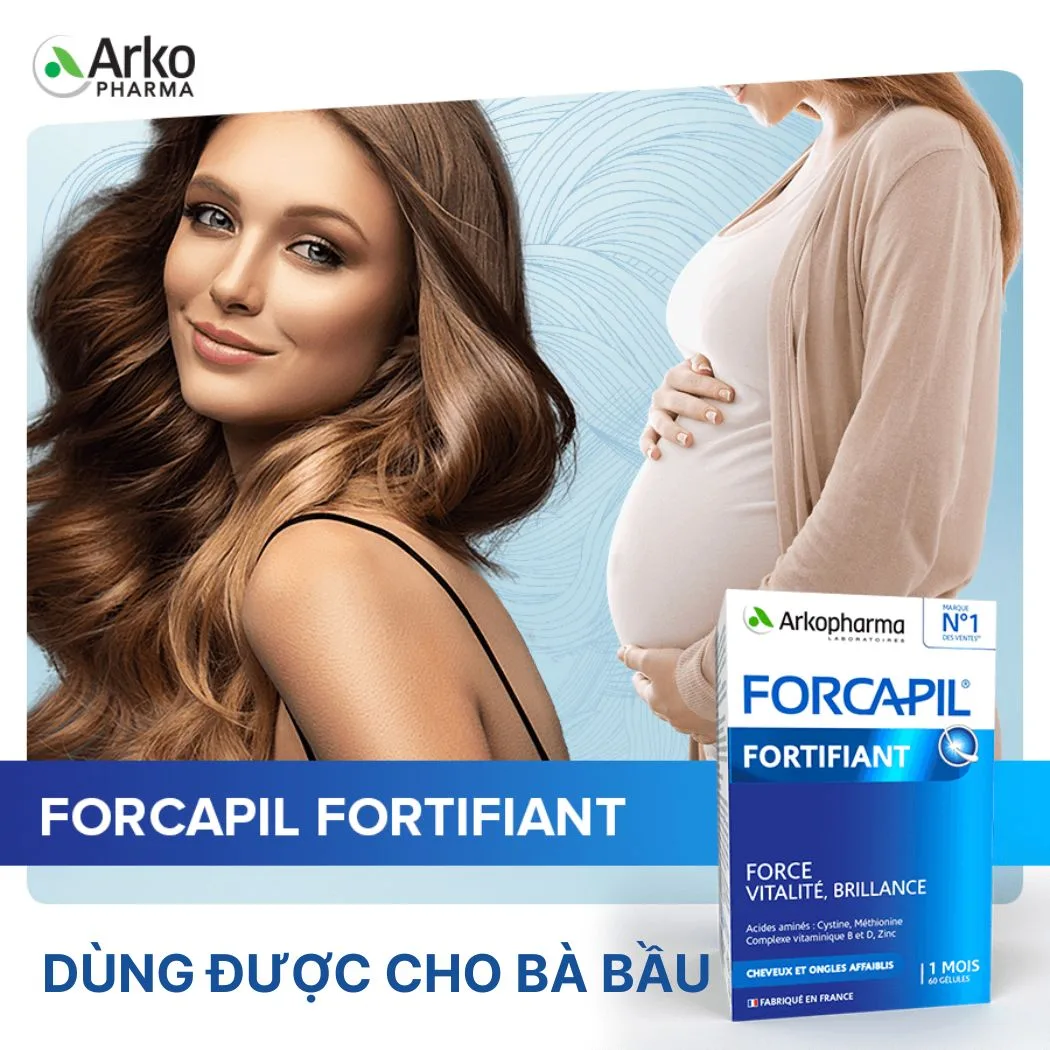 Viên Uống Đẹp Tóc Arkopharma Forcapil Fortifiant dùng được cho bà bầu