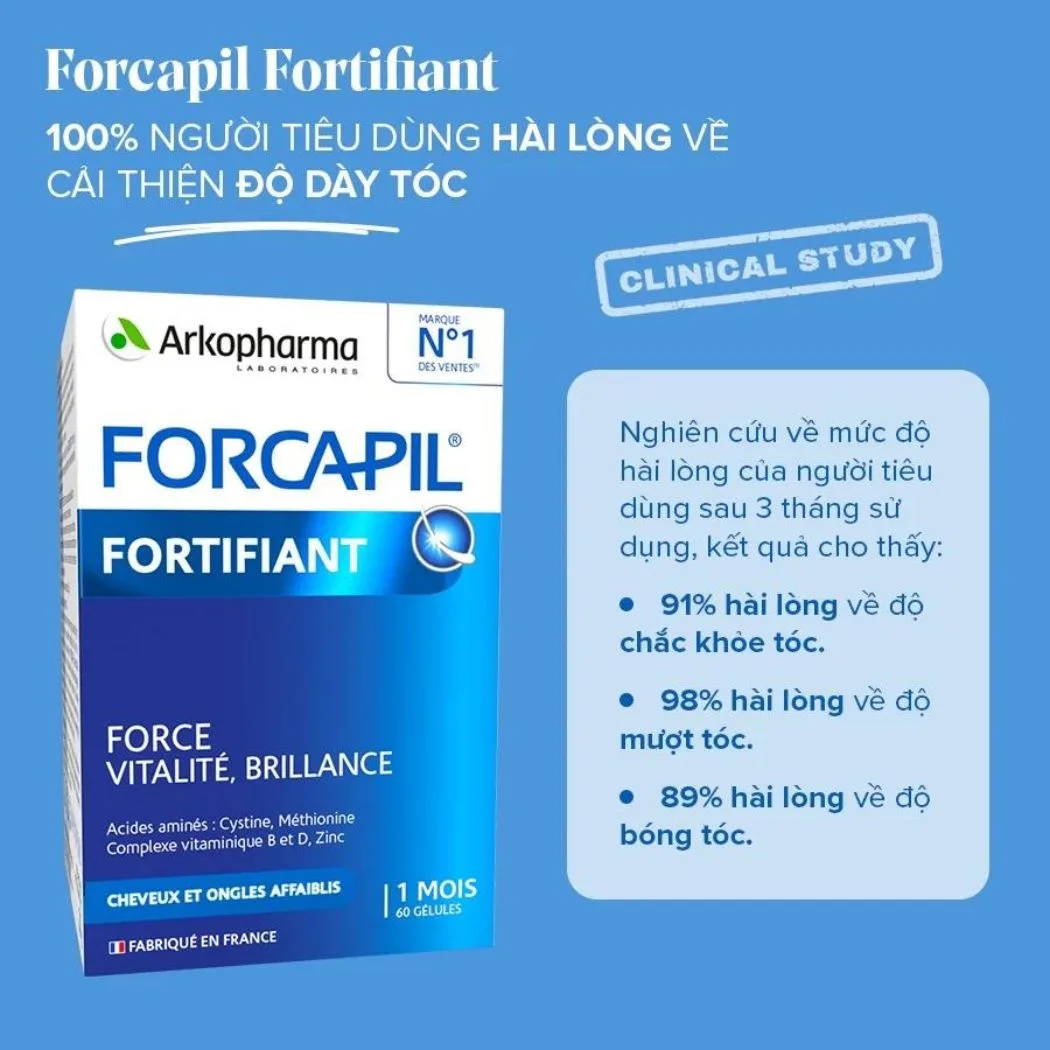 viên uống mọc tóc Arkopharma Forcapil Fortifiant