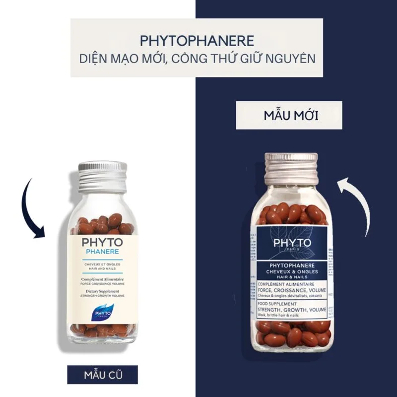Viên Uống Mọc Tóc, Dưỡng Móng Phyto Phanere 120 Viên Mẫu Mới