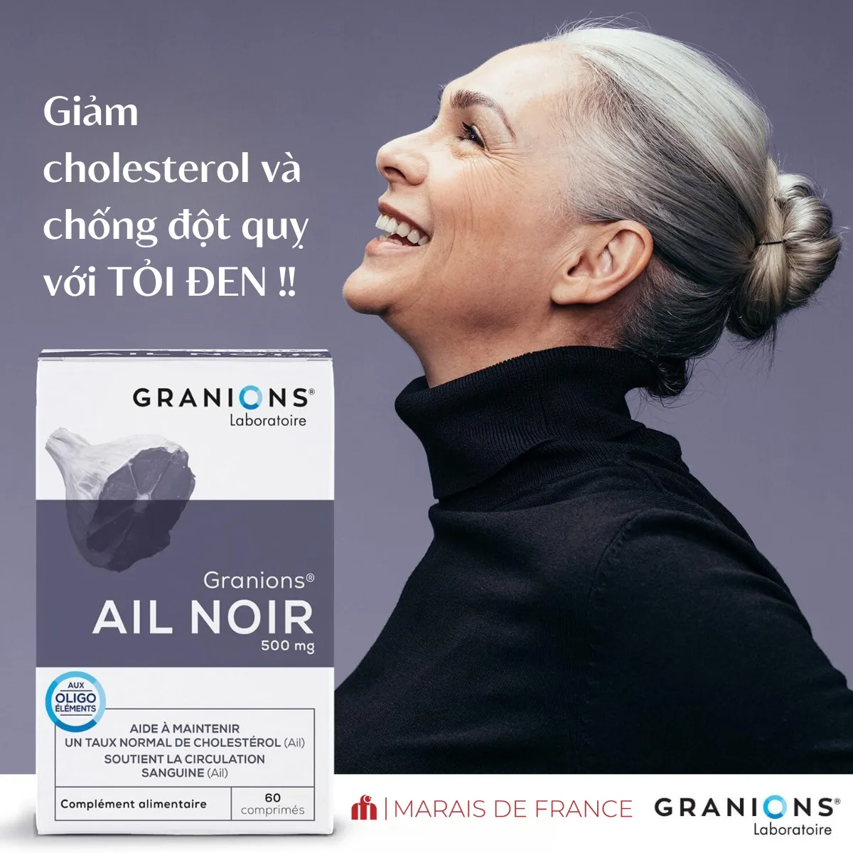 Viên Uống Tỏi Đen Granions Ail Noir 60 viên