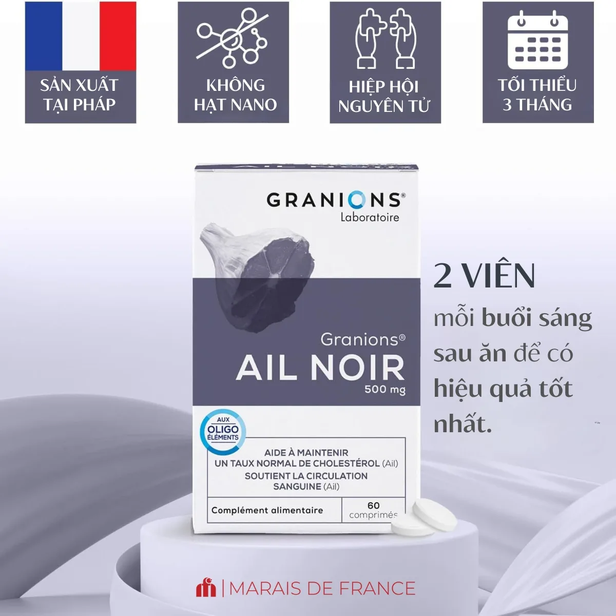 Viên Uống Tỏi Đen Granions Ail Noir 60 viên
