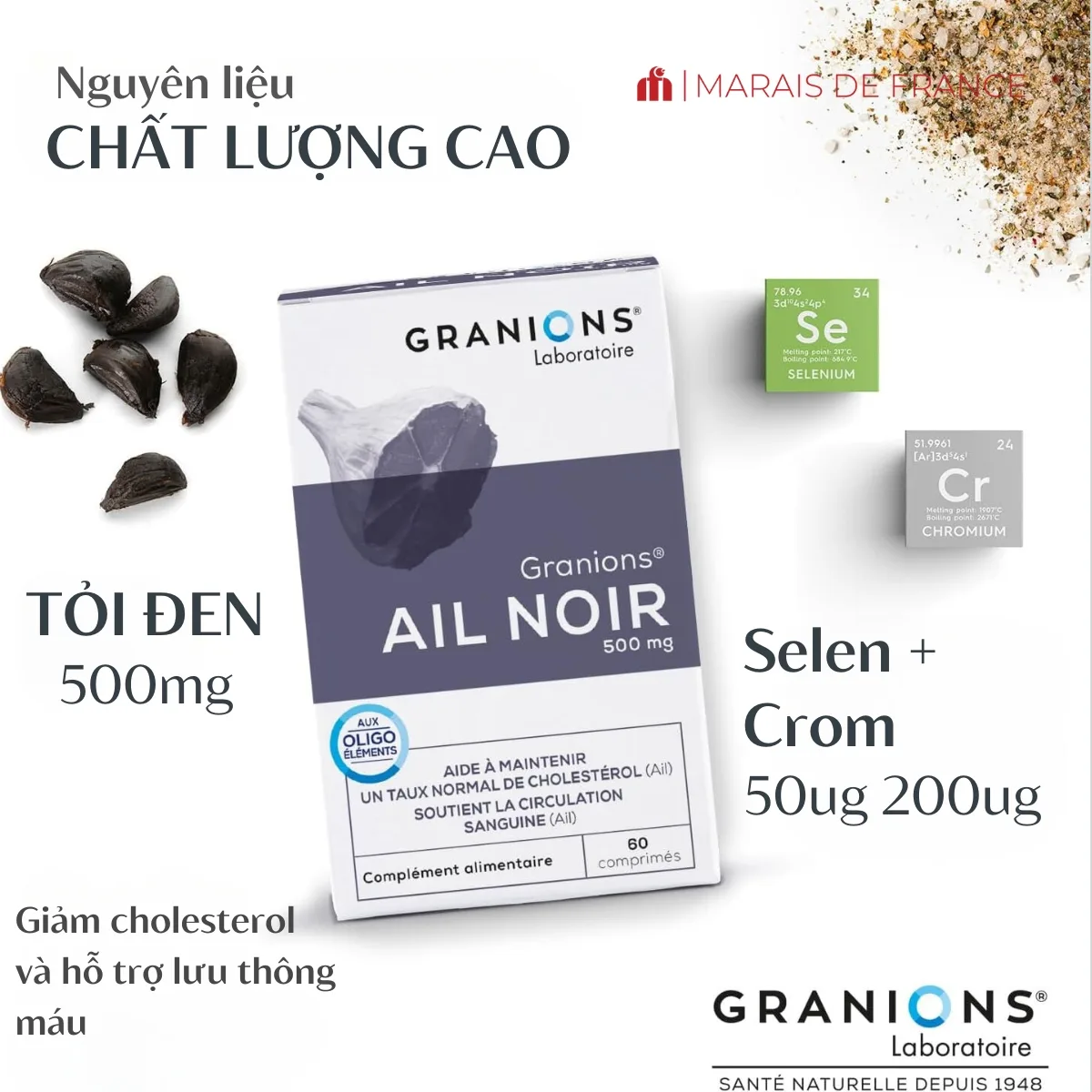 Viên Uống Tỏi Đen Granions Ail Noir 60 viên