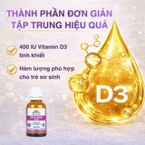 Vitamin D3 Dạng Nhỏ Giọt Cho Bé Nature's Way Kids Smart Drops Thành Phần