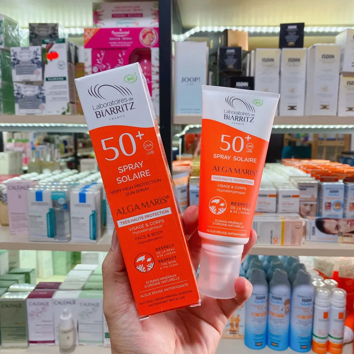 Xịt Chống Nắng Hữu Cơ Laboratoires de Biarritz Spary Solaire SPF50+ 100ml hàng chính hãng