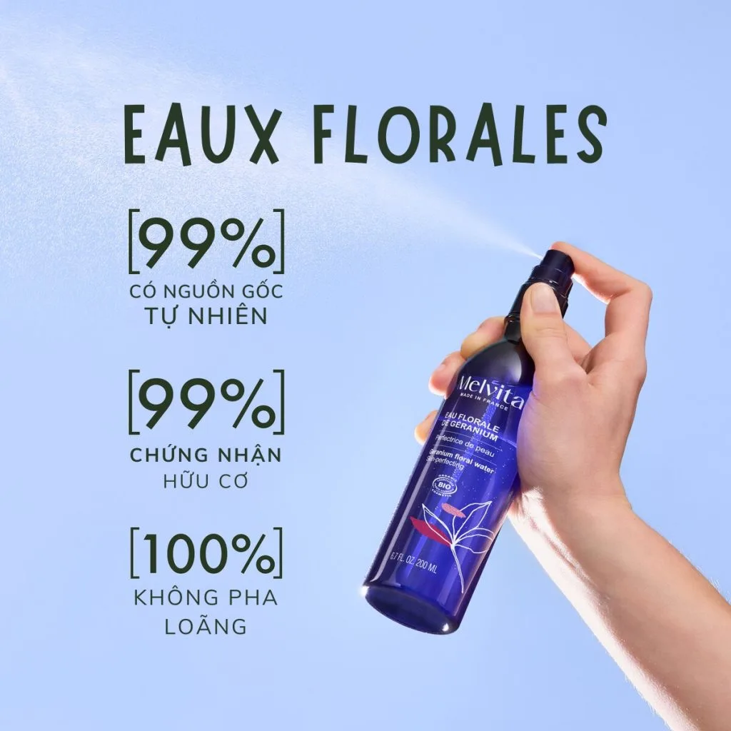 Xịt Dưỡng Melvita Eau Florale De Fleurs D'Oranger Bio