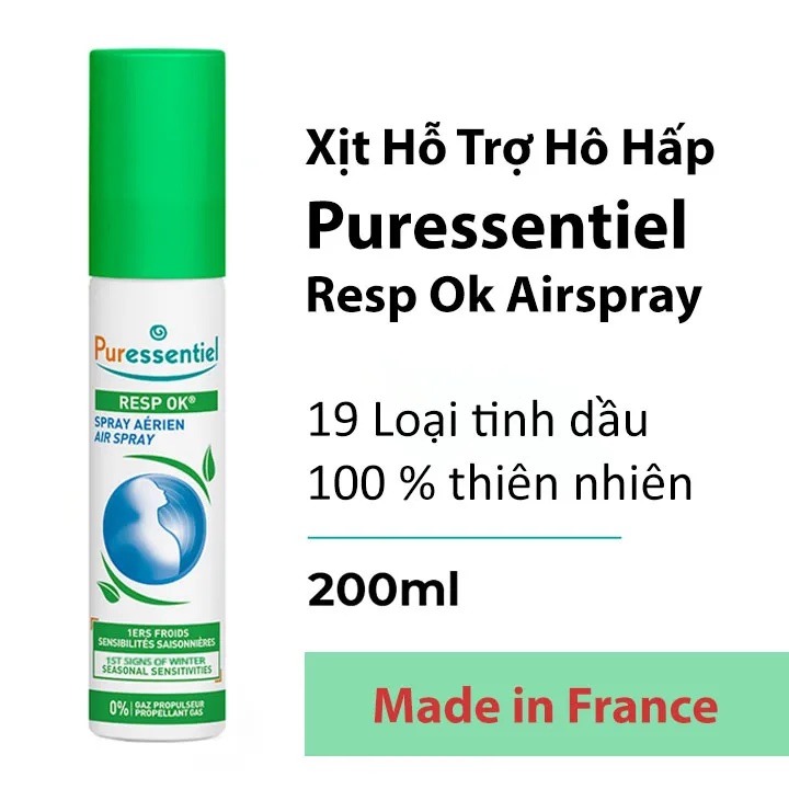 Xịt Hỗ Trợ Hô Hấp Puressentiel Resp Ok Airspray 200ml