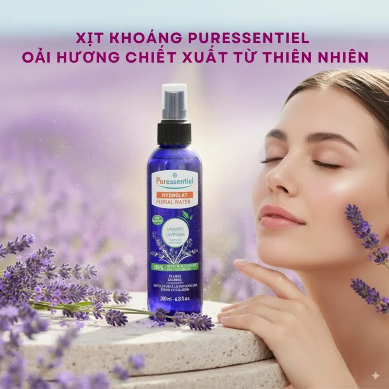 Xịt khoáng Puressentiel oải hương chính hãng