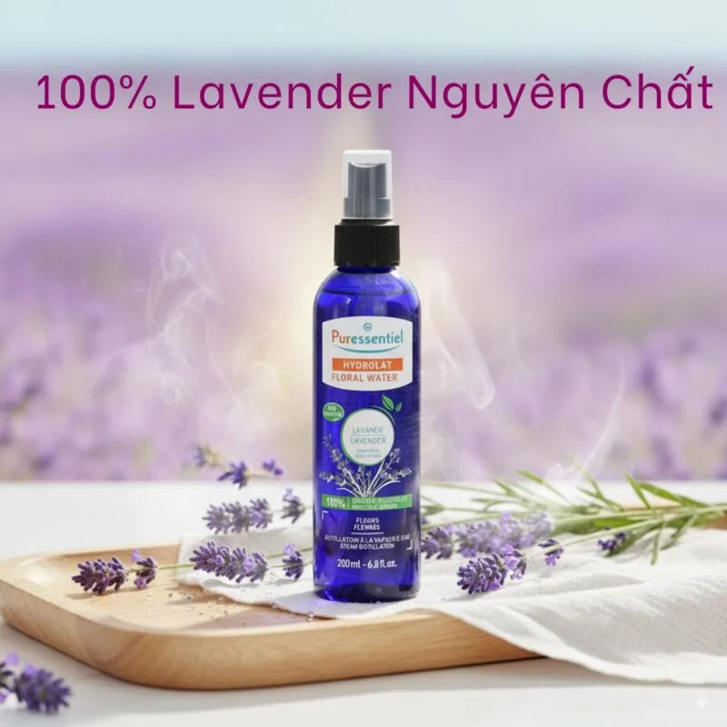 Xịt khoáng Puressentiel oải hương từ nhiên nhiên