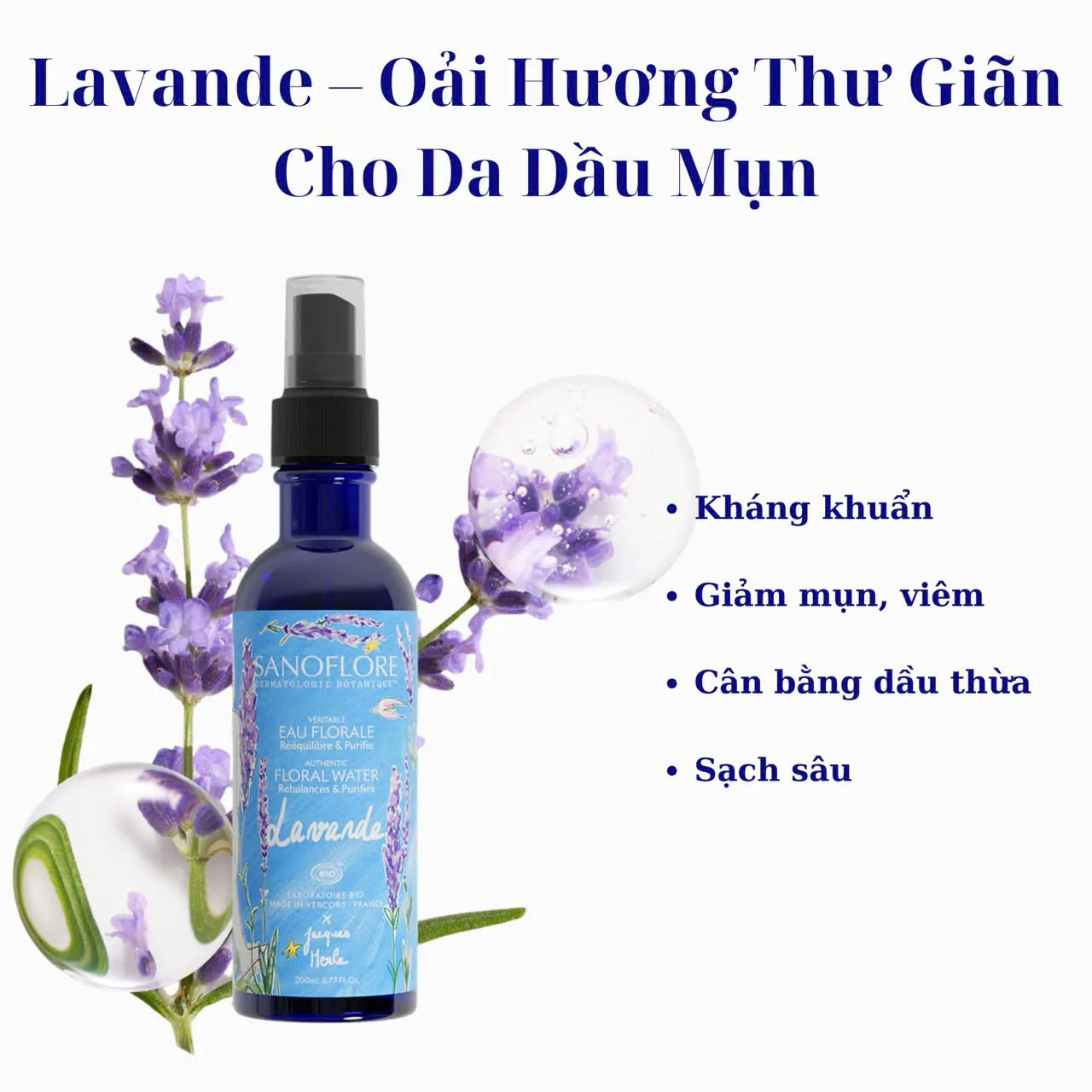 Xịt khoáng Sanoflore hoa oải hương
